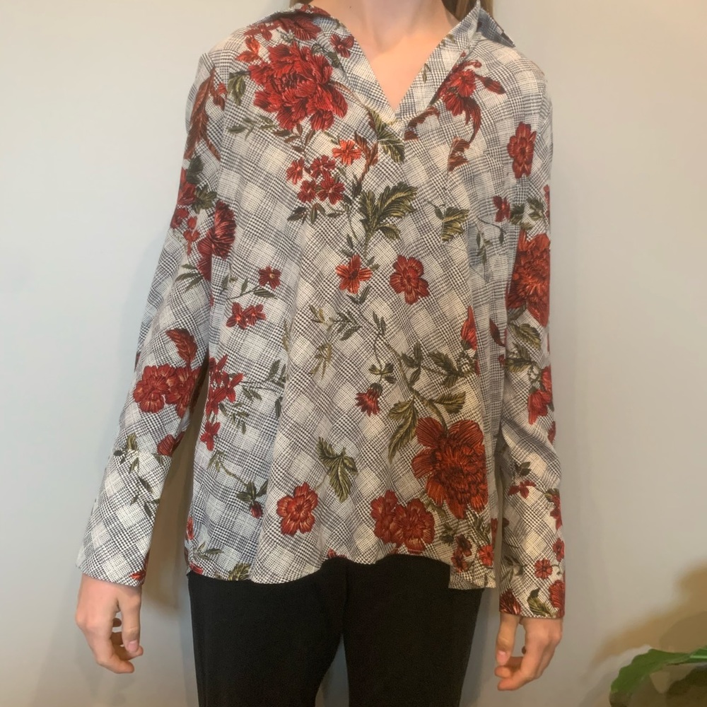 nordstrom floral blouse.